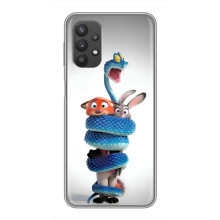 Силиконовый чехол с принтом Зоотрополіс для Samsung Galaxy A32 – Змея Зоо
