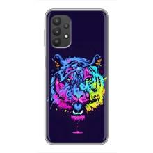 Силіконовий бампер з картинкою звірів для Samsung Galaxy A32 (Тигр-Арт)