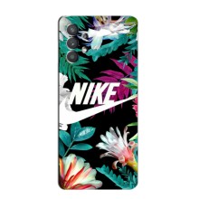 Силіконовый Чохол на Samsung Galaxy A32 з картинкою НАЙК (Квітковий Nike)