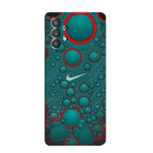 Силиконовый Чехол на Samsung Galaxy A32 с картинкой Nike (Найк зеленый)