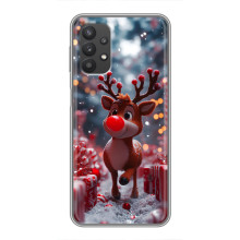 Яркий чехол для Samsung Galaxy A32 с Зимними Оленятами – Олень среди подарков