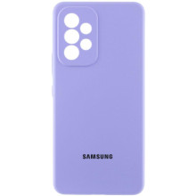 Чохол Silicone Cover Lakshmi Full Camera (AAA) with Logo для Samsung Galaxy A33 5G – Бузковий