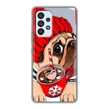 Бампер для Samsung Galaxy A33 (5G) с картинкой "Песики" (Грустная собака)