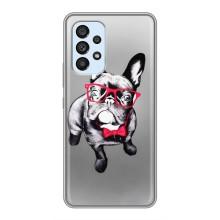 Чехол (ТПУ) Милые собачки для Samsung Galaxy A33 (5G) – Бульдог в очках