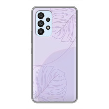 Чехол цветочный дизайн для Samsung Galaxy A33 (5G) – Монстера фиолетовая