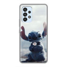 Чехол с рисунком Стич для Samsung Galaxy A33 (5G) – Стич с цветочком
