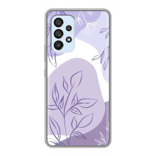 Силиконовый чехол с принтом в цветах на Samsung Galaxy A33 (5G) – Фиолетовый дизайн