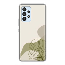 Силиконовый чехол с принтом в цветах на Samsung Galaxy A33 (5G) – Монстера зелёная