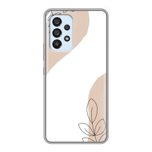 Силиконовый чехол с принтом в цветах на Samsung Galaxy A33 (5G) – Нюдовый дизайн