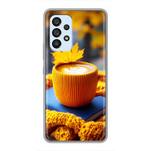 Чехол с уникальным дизайном «Осень с кофе» для Samsung Galaxy A33 (5G) – Кофе с жёлтым