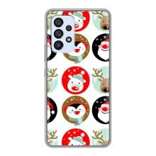 Силиконовый бампер на рождество для Samsung Galaxy A33 (5G) (Рождественский принт)
