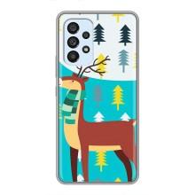 Силіконовий бампер з картинкою звірів для Samsung Galaxy A33 (5G) (Олень із шарфом)