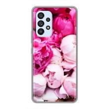 Силиконовый бампер с принтом (цветочки) на Самсунг Галакси А33 (5G) (Пионы)