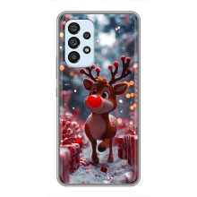 Яркий чехол для Samsung Galaxy A33 (5G) с Зимними Оленятами – Олень среди подарков