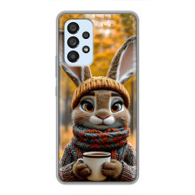 Друкований чохол 'Звірята з кавою' для Samsung Galaxy A33 (5G) – Зайчик з кавою