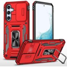 Ударопрочный чехол Camshield Army Ring для Samsung Galaxy A34 5G (Красный)