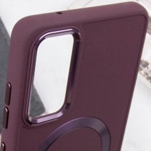TPU чехол Bonbon Metal Style with MagSafe для Samsung Galaxy A34 5G – Бордовый