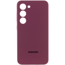 Чехол Silicone Cover Lakshmi Full Camera (AAA) with Logo для Samsung Galaxy A34 5G – Бордовый