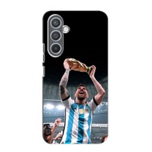 Чехлы Лео Месси Аргентина для Samsung Galaxy A34 (Счастливый Месси)