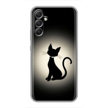 Чехол с принтом для Samsung Galaxy A34 (AlphaPrint) Модные коты (Силуэт котика)