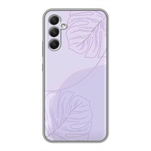 Чохол квітковий дизайн для Samsung Galaxy A34 – Монстера фіолетова