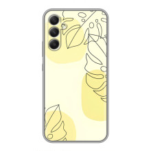 Силиконовый чехол с принтом в цветах на Samsung Galaxy A34