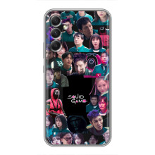 Чехол Гра в кальмара для Samsung Galaxy A34 – Коллаж игры кальмара