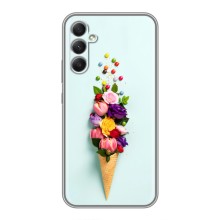 Чехлы с тематикой "ЦВЕТЫ" на Samsung Galaxy A34 (Цветок-мороженное)