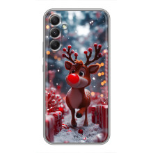 Яркий чехол для Samsung Galaxy A34 с Зимними Оленятами – Олень среди подарков