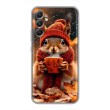 Друкований чохол 'Звірята з кавою' для Samsung Galaxy A34 – Білка з кавою