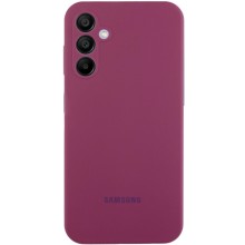 Чехол Silicone Cover Lakshmi Full Camera (AAA) with Logo для Samsung Galaxy A35 (Бордовый)