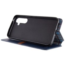 Шкіряний чохол-книжка GETMAN Cubic (PU) для Samsung Galaxy A35 – Синій