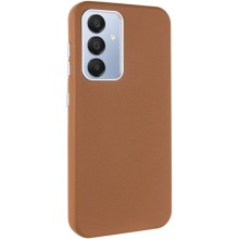 Кожаный чехол Leather Case Metal Buttons для Samsung Galaxy A35 – Коричневый