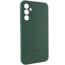 Чехол Silicone Cover Lakshmi Full Camera (AAA) with Logo для Samsung Galaxy A35 – Зеленый