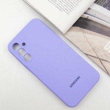 Чохол Silicone Cover Lakshmi Full Camera (AAA) with Logo для Samsung Galaxy A35 – Бузковий
