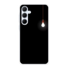 Чехол с картинками на черном фоне для Samsung Galaxy A35 (5G) – Лампочка