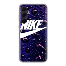Чохол з логтипом Найк на Samsung Galaxy A35 (5G) (Найк на фіолетовому)