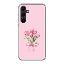 Чехол с розовым рисунком для Samsung Galaxy A35 (5G) (Букет цветов)