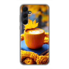 Чехол с уникальным дизайном «Осень с кофе» для Samsung Galaxy A35 (5G) – Кофе с жёлтым