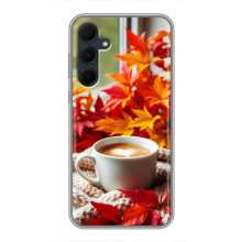 Чехол с уникальным дизайном «Осень с кофе» для Samsung Galaxy A35 (5G)