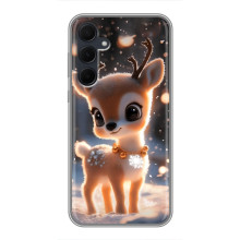 Яркий чехол для Samsung Galaxy A35 (5G) с Зимними Оленятами – Оленёнок