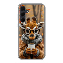 Друкований чохол 'Звірята з кавою' для Samsung Galaxy A35 (5G) – Жираф з кавою