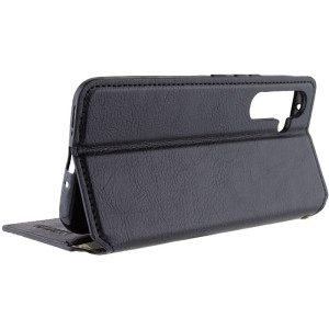 Кожаный чехол-книжка GETMAN Cubic (PU) для Samsung Galaxy A36 5G / A56 5G – Черный