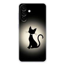 Чехол с принтом для Samsung Galaxy A36 5G (AlphaPrint) Модные коты (Силуэт котика)