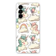 Чехол для Гелекси А36 5G - (Единорожки - Новинки) (AlphaPrint) (Единорожки)