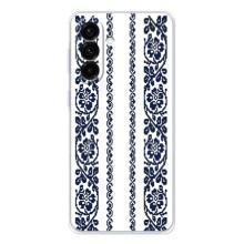 Силиконовый Чехол на Samsung Galaxy A36 5G с картинкой Вышиванки (Синяя вышиванка)