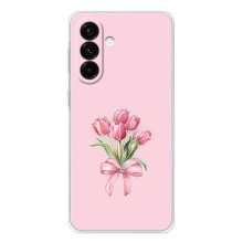 Чехол с розовым рисунком для Samsung Galaxy A36 5G (Букет цветов)