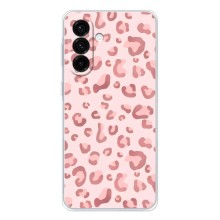 Чехол с розовым рисунком для Samsung Galaxy A36 5G (Розовый леопард)