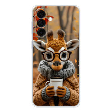 Друкований чохол 'Звірята з кавою' для Samsung Galaxy A36 5G – Жираф з кавою