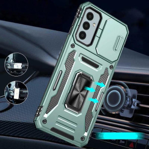 Ударопрочный чехол Camshield Army Ring для Samsung Galaxy A37 5G / A36 5G / A56 5G – Зеленый